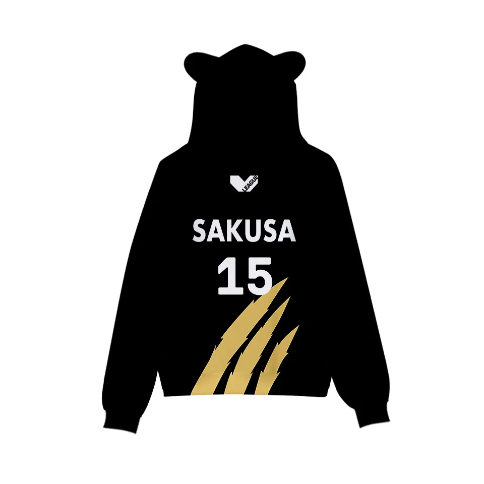 

Men Women Hoodie Anime Haikyuu Kids Hoodie for Boys Girls Harajuku Sweatshirt MSBY Black Jackals Kawaii Cat Ear Pullover Hooded