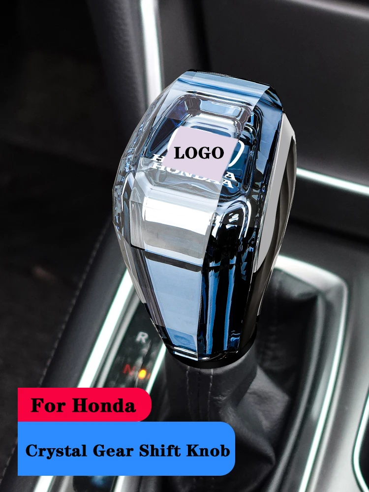 

For Honda Gear Shift Knob Civic10 Th 11 Th 2016-2023 Accord 10 Th 2018- 2023 Artificial Crystal Shift Lever Atmosphere Light