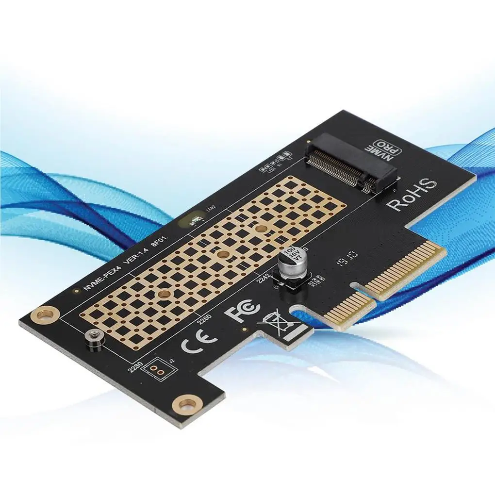 

Адаптер SK4 PCIE 3,0x4 NVMe Карта для NVMe m.2 SSD PCIE x 4x8x16 слотов