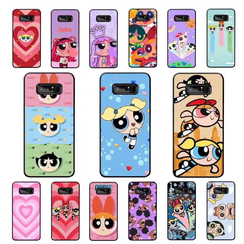 

BANDAI Powerpuff Girls Phone Case for Samsung Note 5 7 8 9 10 20 pro plus lite ultra A21 12 02