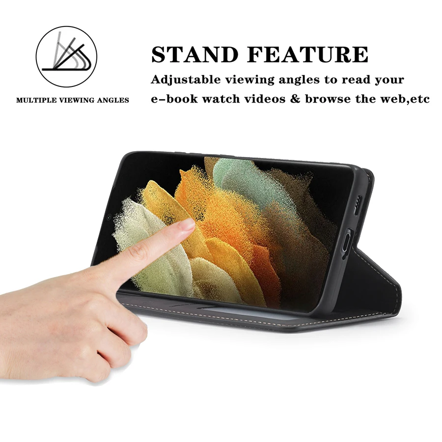 Wallet Magnetic Flip Leather Case For Samsung Galaxy S23 Ultra S22 Plus S21 FE S20 F S10 S9 S8 A13 A23 A33 A34 A52 A53 A54 Cover