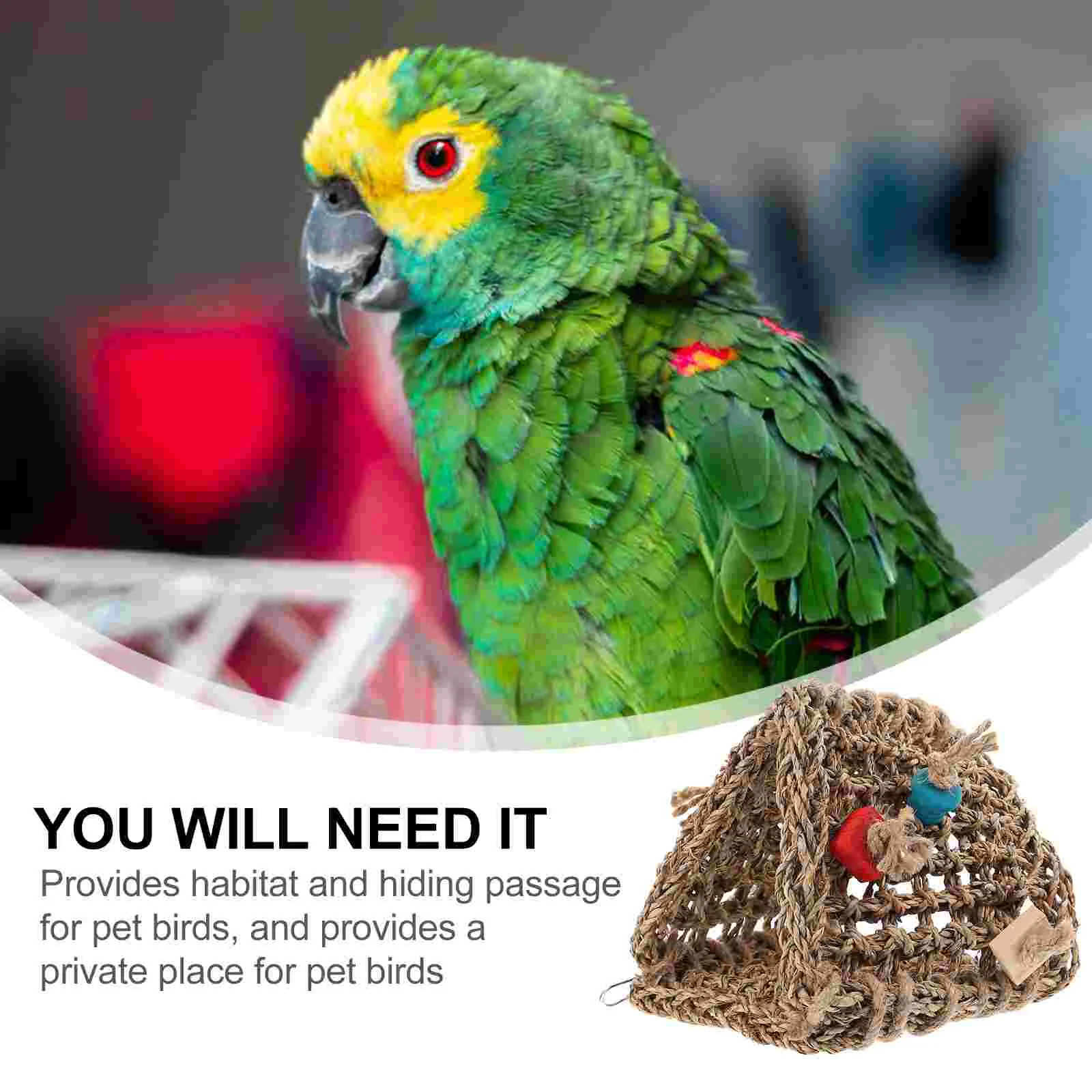 Птичий гамак из ротанга гнездо клетка палатка Quagsire плюшевые качели с попугаем