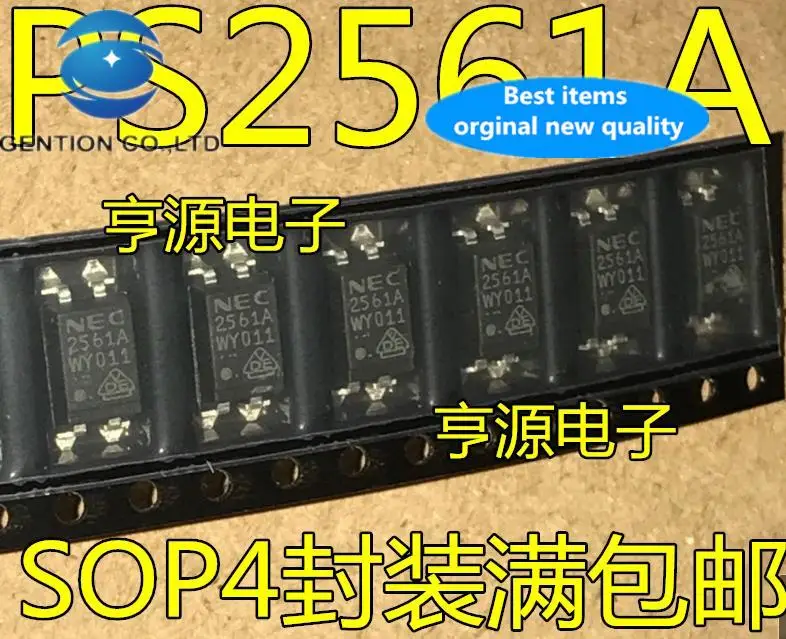 100 шт., 100% оригинальные новые PS2561A PS2561AL-1 SMD SOP4 Чип с оптопарой 2561A