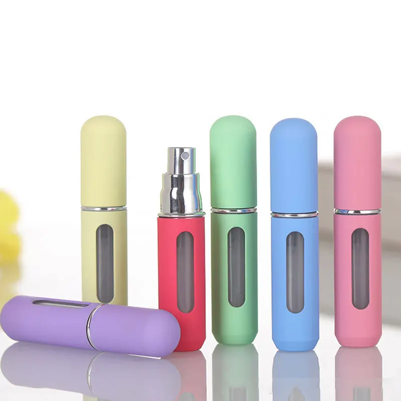 

5ml Candy-colored Bottom Filling Perfume Bottle Portable Sub-Bottling Fine Mist Spray Refillable Bottle Travel CosmeticContainer