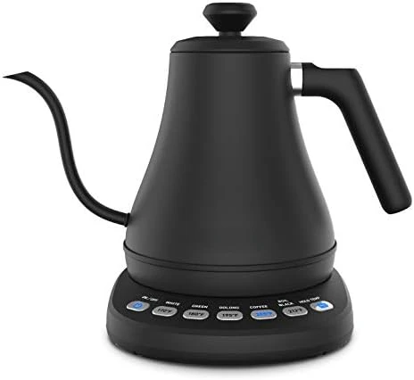 

Gooseneck Kettle with 5 Variable Presets, Pour Over Kettle & Kettle, 100% Stainless Steel Inner Lid & Bottom, 1200 Watt