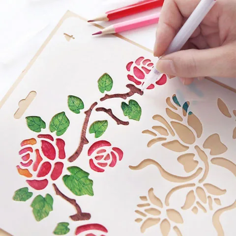 

Creative stencil journal supplies accessories plastic stencils for painting for diy scrapbooking Notebook album diary