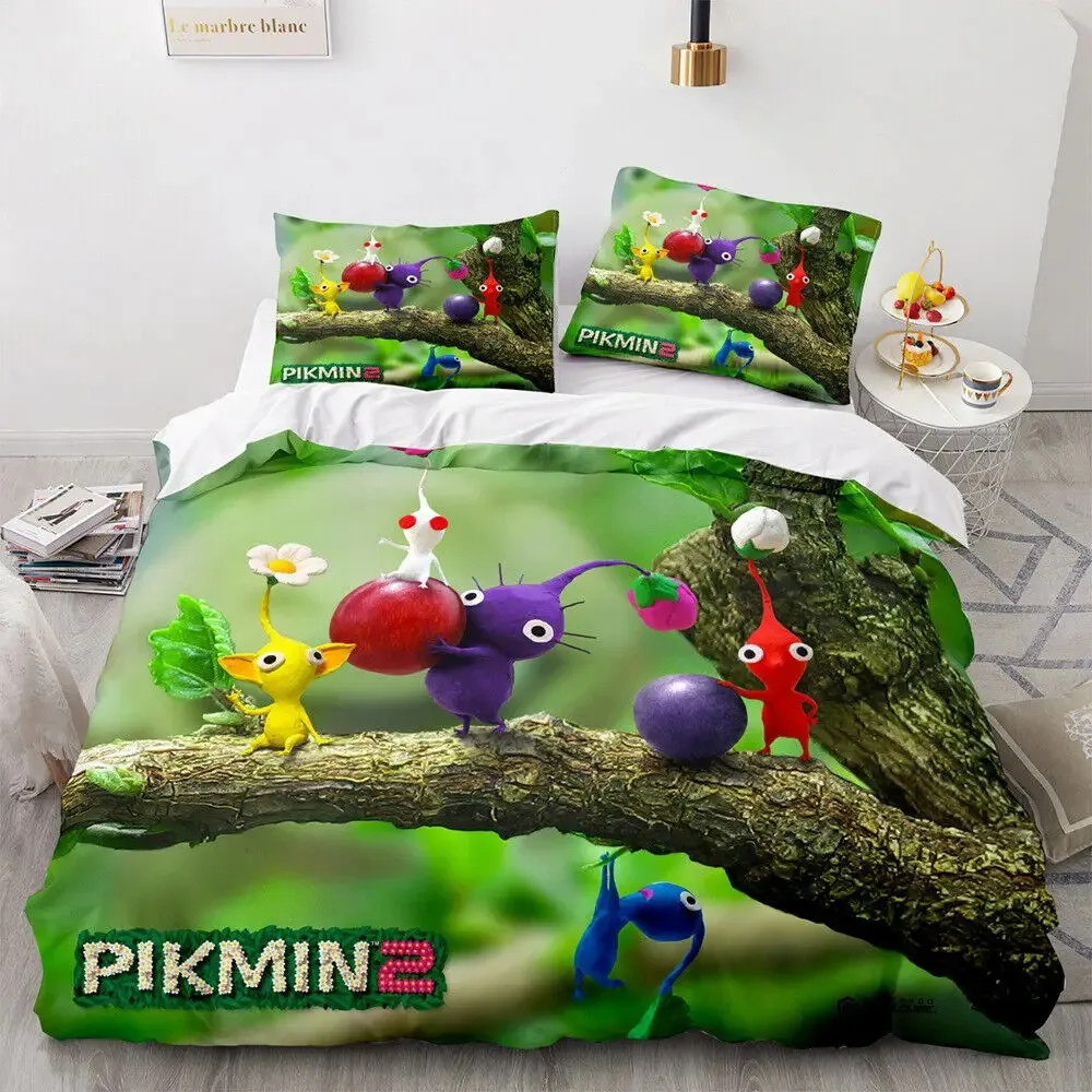 Новые комплекты постельного белья с 3D играми PIKMIN одеяло пододеяльник наволочка