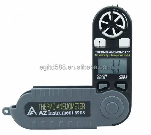 

AZ8908 High Precision Digital Wind Speed Meter/ Fold-down Air Flow Meter AZ-8908