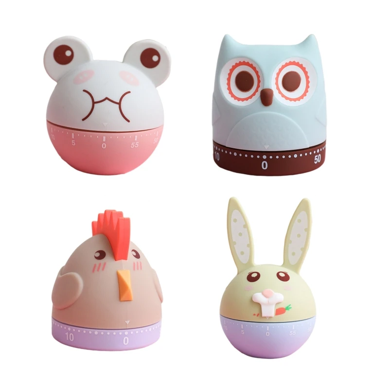 

Cartoon Animal Shape Kitchen Time Mechanical Counters Clock For Cooking Timing Rabbit Shape for Baking Sports Birthday