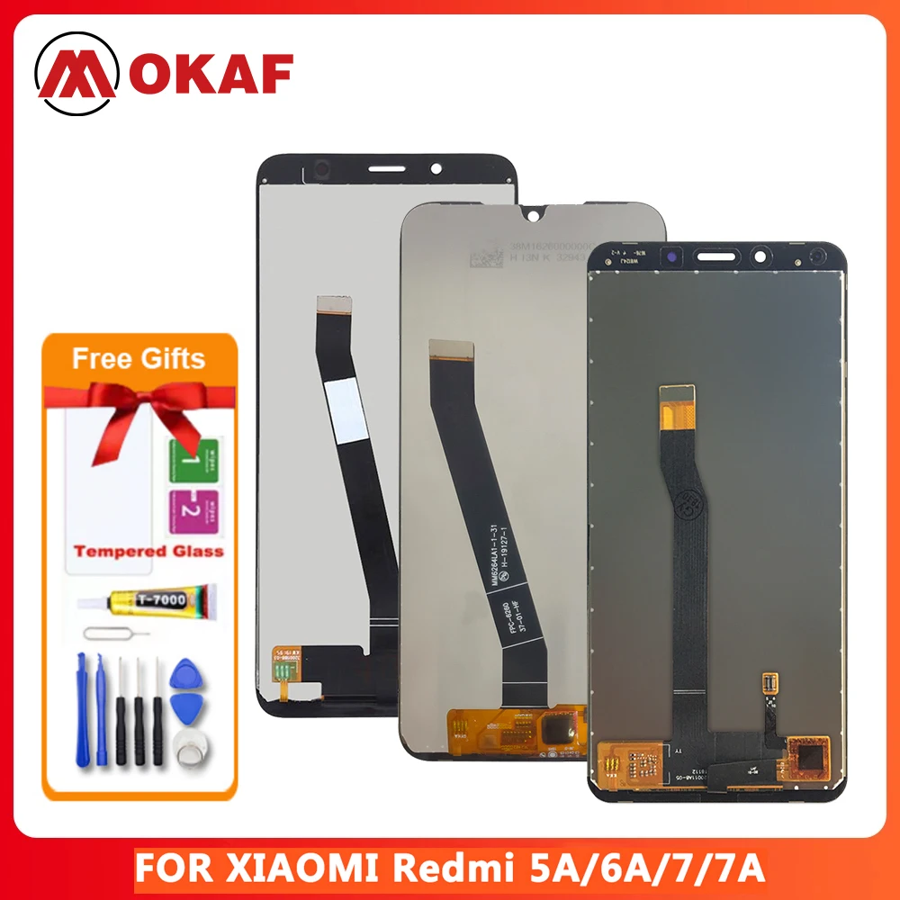 

OKANFU New Original High Quality For Xiaomi Redmi 7 Redmi 7A Redmi 6/6A Redmi 5A LCD Display With Touch Screen With Frame Replac