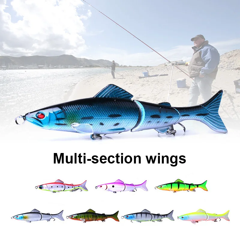 

1 PCS Jointed Minnow Bait 12.5cm-19g 3-Segments Fishing Lure Multi Sections Trolling Wobbler Floating Swimbait Crankbait