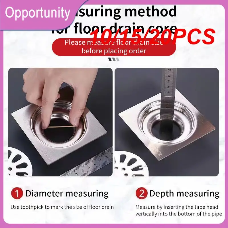

10/15/20PCS Stainless Steel Drain Cover Fine Mesh Anti-clogging Drain Hole Filter Multi Size Screen Strainer
