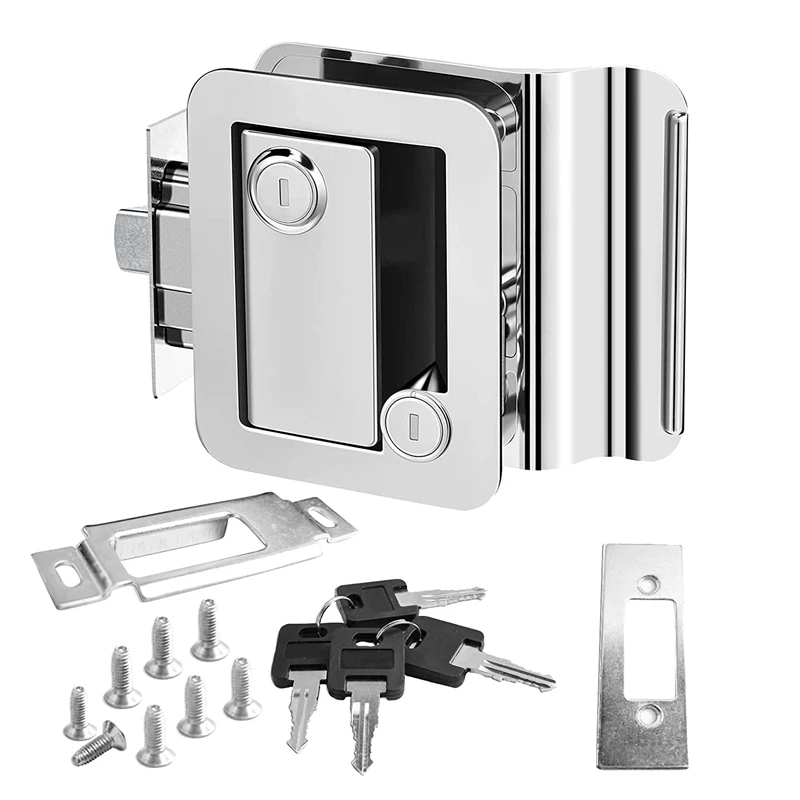

RV Trailer Door Lock,Camper Cavaran Travel Entry Doorlock Access Inside Outside Handle Knob Latch Paddle Deadbolt