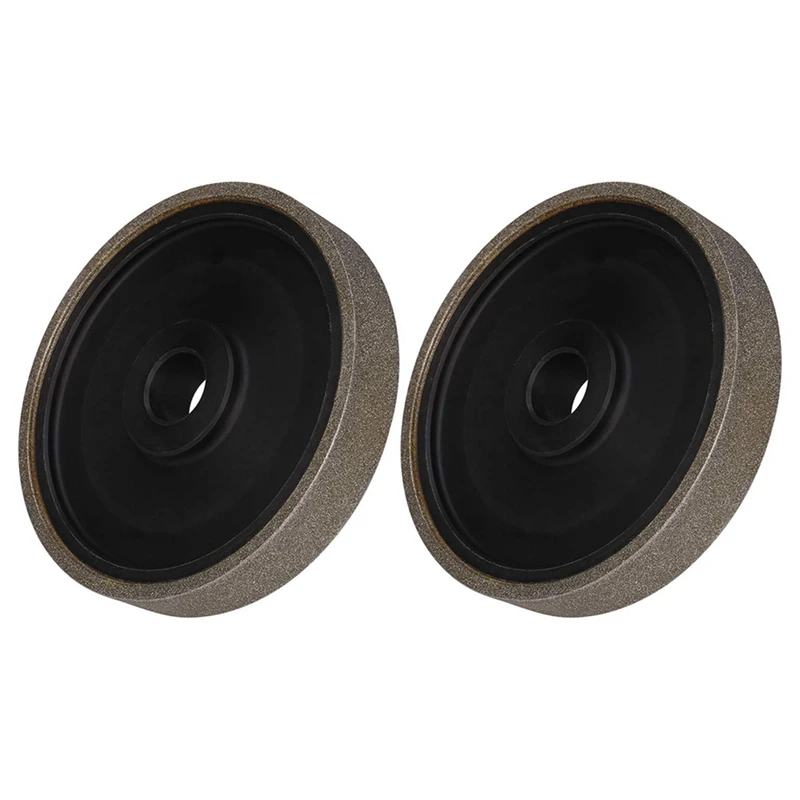 

2 Pcs Diamond Lapidary Jewelry Grinding Wheel 6 X 1Inch with 1Inch(For Gem Granite Glass Stone Marble),No. 1000 & No.400