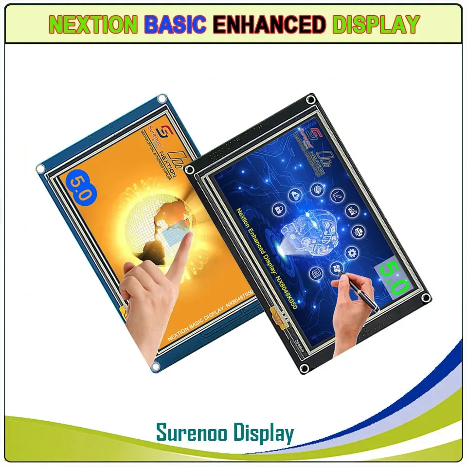 5 0-дюймовый Nextion Enhanced-NX8048K050 Basic-NX8048T050 HMI USART UART Последовательный резистивный