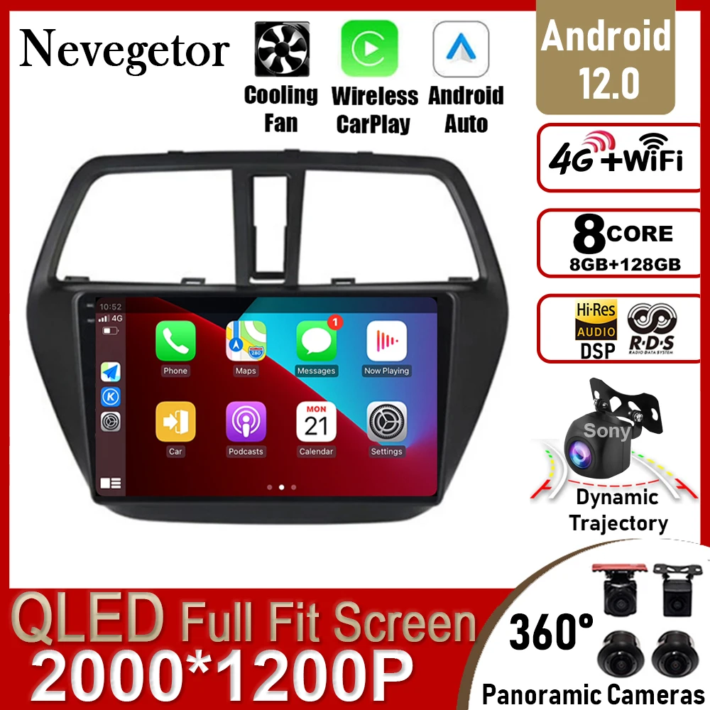 

Android 12 Car Radio For Suzuki SX4-CROSS 2014 - 2017 Android Navigation Gps Radio Stereo Video Multimedia WIFI CAM Player