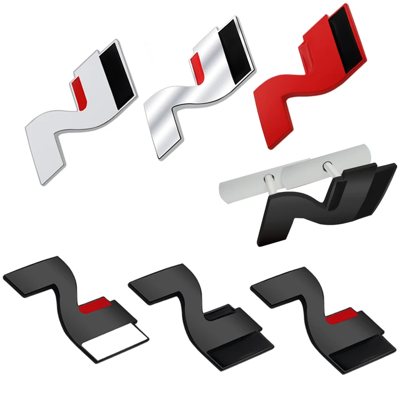 

Metal Emblem Car Styling N Front Grille Sticker Badge for Hyundai Sonata Elantra Tucson Creta I30 Ix35 I40 IX20 Car Accessories