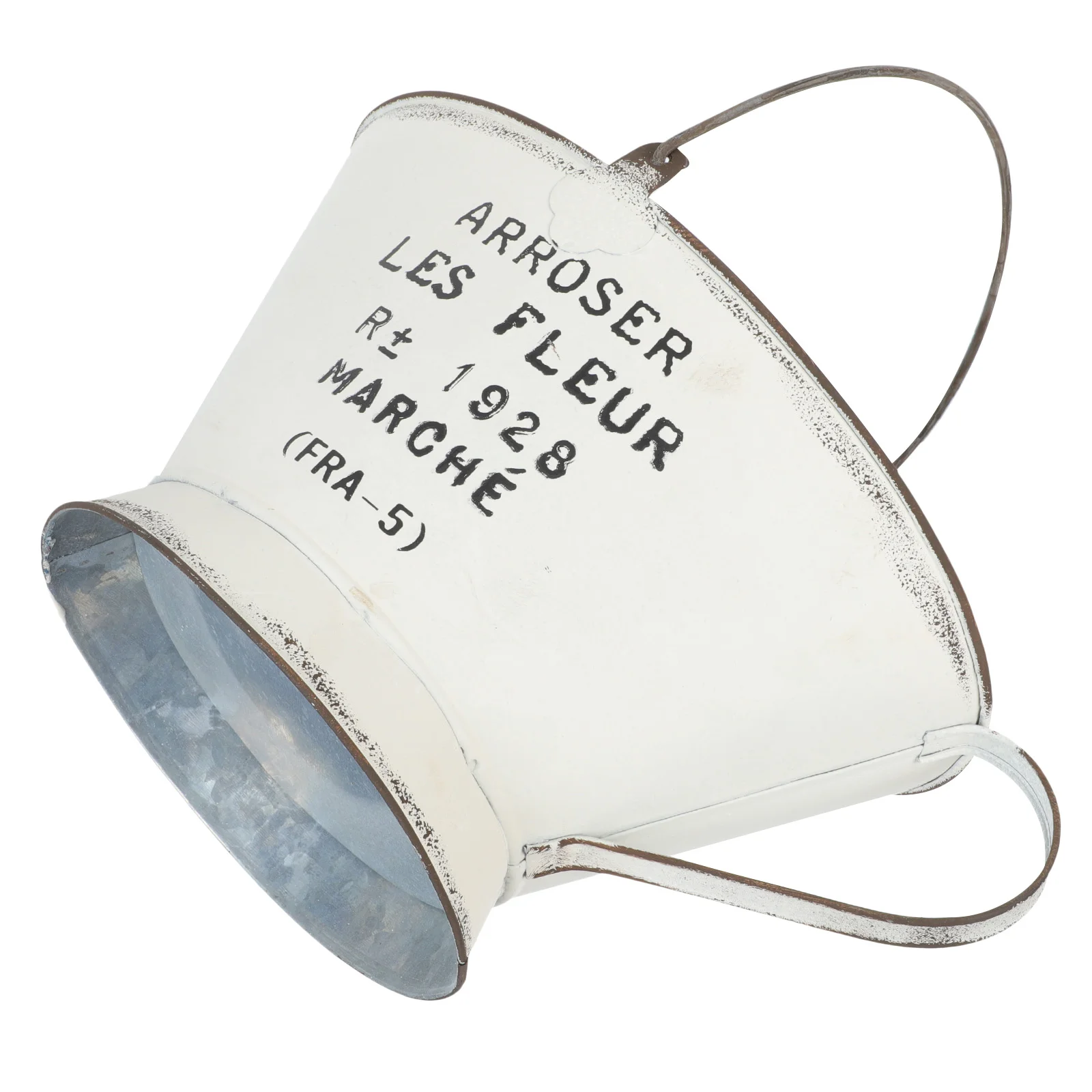 

Flower Vase Bucket Planter Pot Metal Shabby French Galvanized Chic Retro Farmhouse Vintage Arrangement Centerpiece Hanging Jug