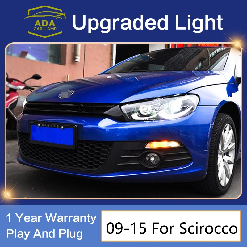 Новый стиль для Scirocco R 2009-2015 головные лампы светодиодные фары светодиодный