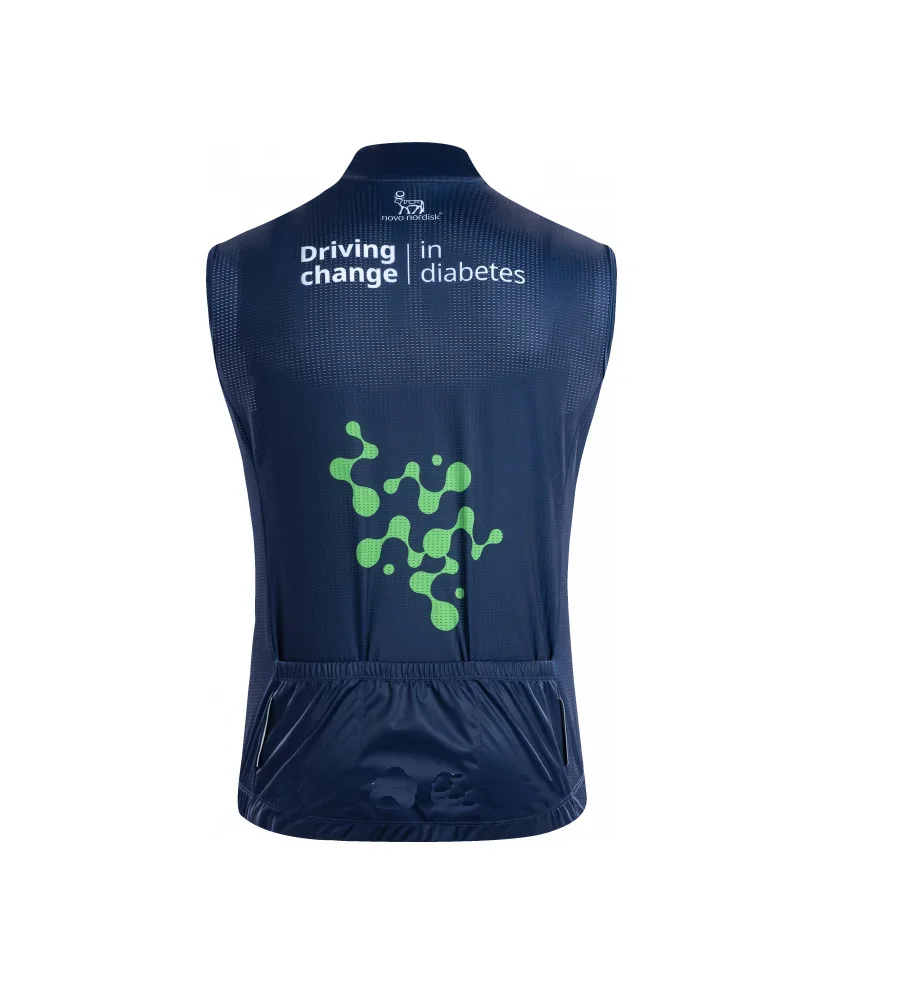 Зимний флисовый термальный жилет 2024 NOVO NORDISK TEAM без рукавов для езды на велосипеде