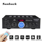Усилитель мощности звука SUNBUCK 2500 Вт Bluetooth Hi-Fi для Домашнего Караоке Поддержка FM-радио AUX вход USBSD с дистанционным управлением