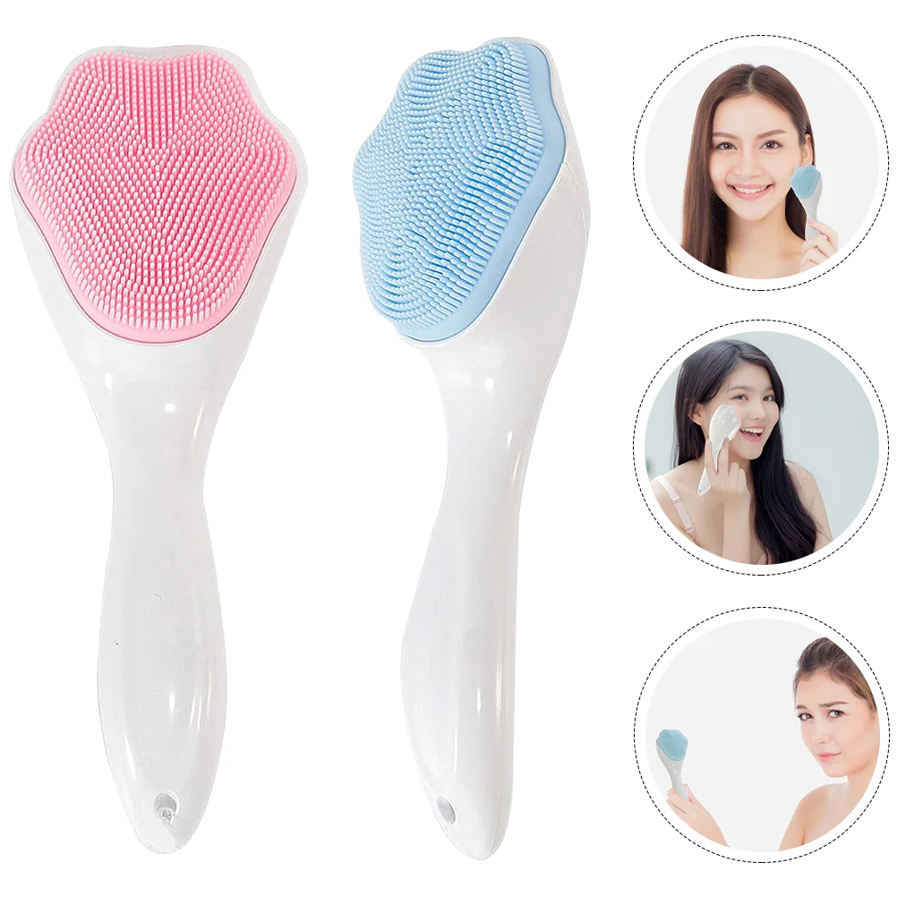 

Face Brush Brushes Facial Cleansing Silicone Massager Manual Scrubber Skin Exfoliating Blackhead Pore Wash Remover Cleanser