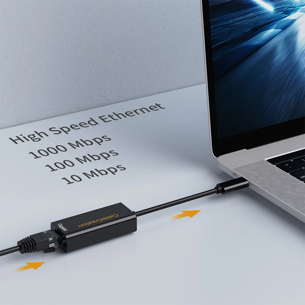 Сетевая карта CableCreation USB C Ethernet 1000 Мбит/с Тип к RJ45 Gigabit Lan адаптер для MacBook ПК Windows XP 7 8