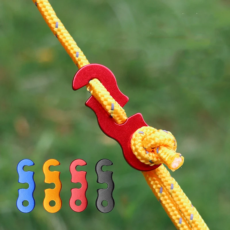 

5Pcs Adjustable Camping Tent Cord Rope Buckle S Type Tensioners Fastener Kit Outdoor Camping Tents Securing Accessories