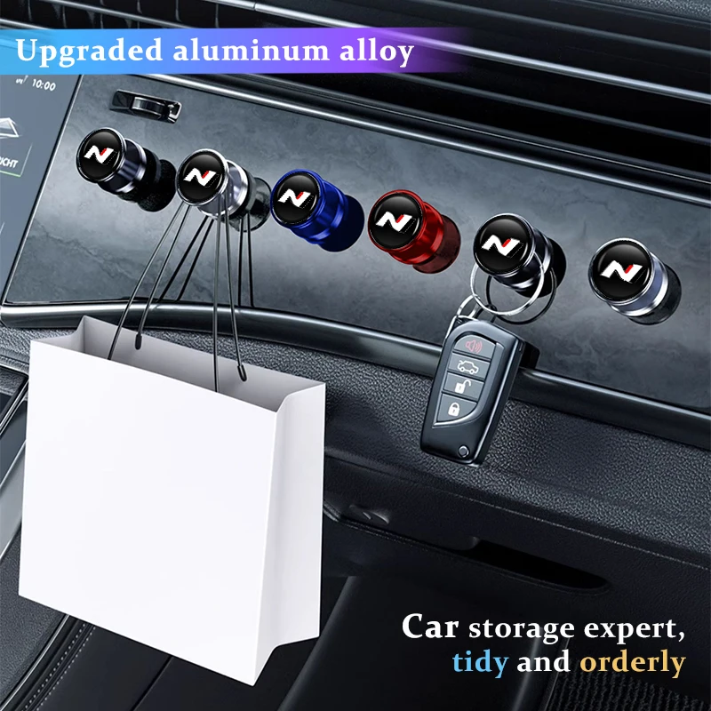 Фото Автомобильный крючок-держатель для хранения, USB-кабеля, наушников, ключей, самоклеящийся, для Hyundai N LINE i30 i20 Sonata Accent Tucson Elantra Azera №3