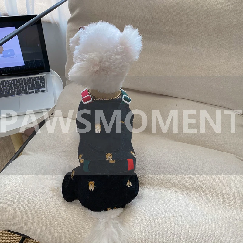 

Cotton Dog Pet Clothes for Small Dogs Yorkies Chihuahua Retro Suspenders Overalls Bichon Schnauzer Pug Jumpsuit Cat Coat PC1777