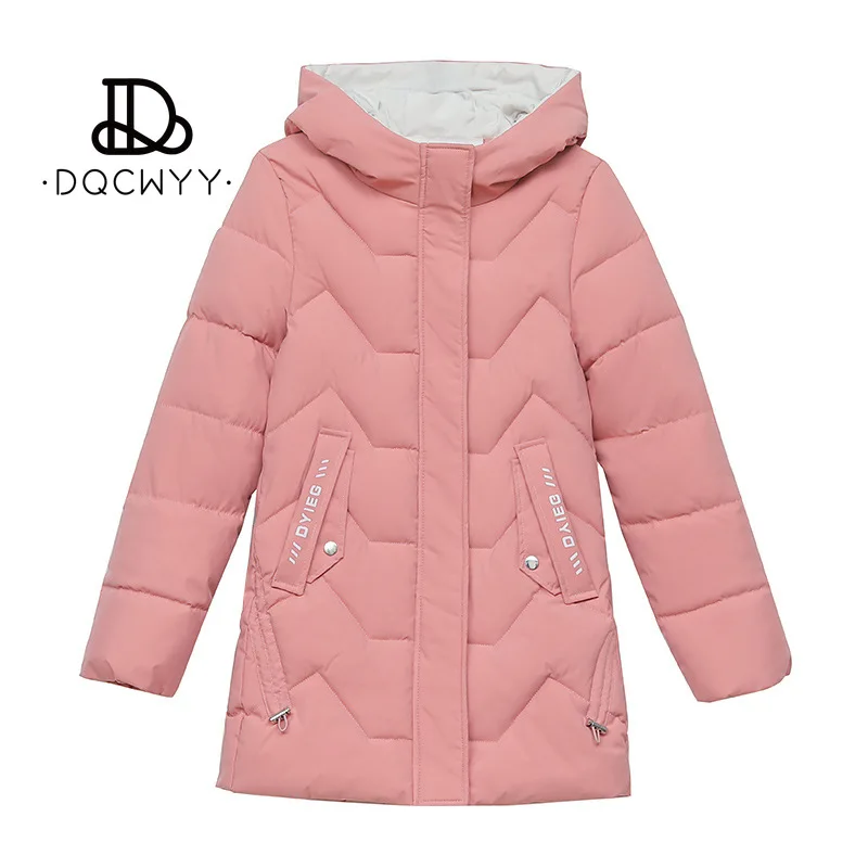 

Women's Jacket Winter New Mid Length Cotton Jacket Korean Style Slim Thickened Warm Hooded Parkes Versatile Women's Coat Parkas