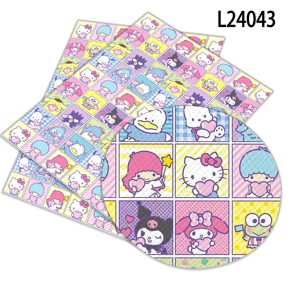 Sanrio лист из искусственной кожи с принтом персонажа для украшения поделок своими