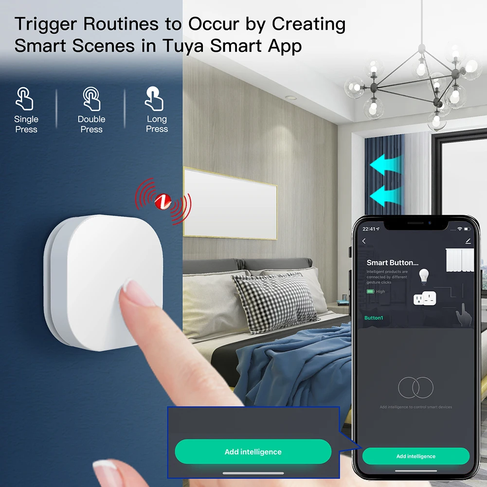 

Tuya ZigBee 3.0 1 Gang Smart Life Key Switch Dimmer Multi-scene Smart Wireless Remote Control Switches