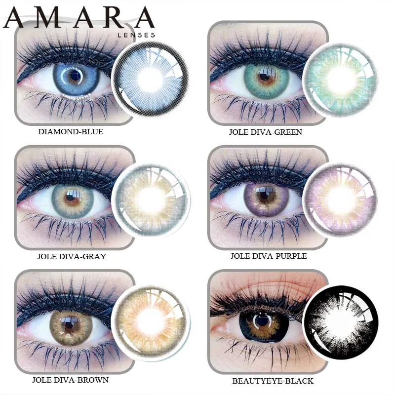 

AMARA LENSES 1Pair New Series Natural Contact Lenses Color Lenses Eye Soft Lenses