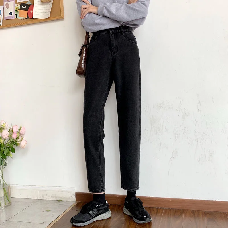 

N2647 2023 New high-waist straight-leg jeans women loose wide-leg pants all-match jeans