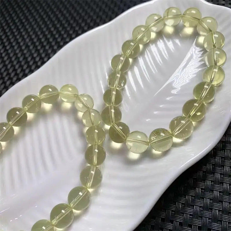 11 мм натуральный браслет с цитрином и лимоном для женщин мужчин эластичная