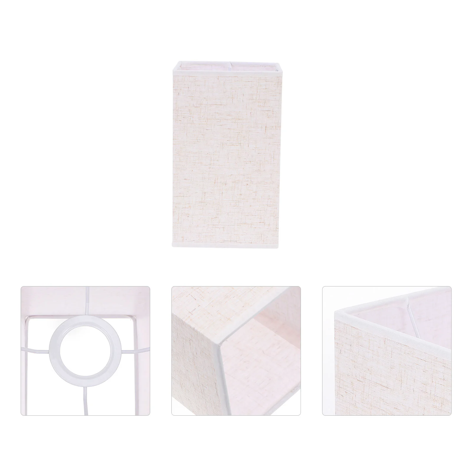 

Mini Desk Lamp Square Cloth Fabric Shade Lampshade Home Light Shade Bedside Table Lamp E27 Light Table Lamp Square