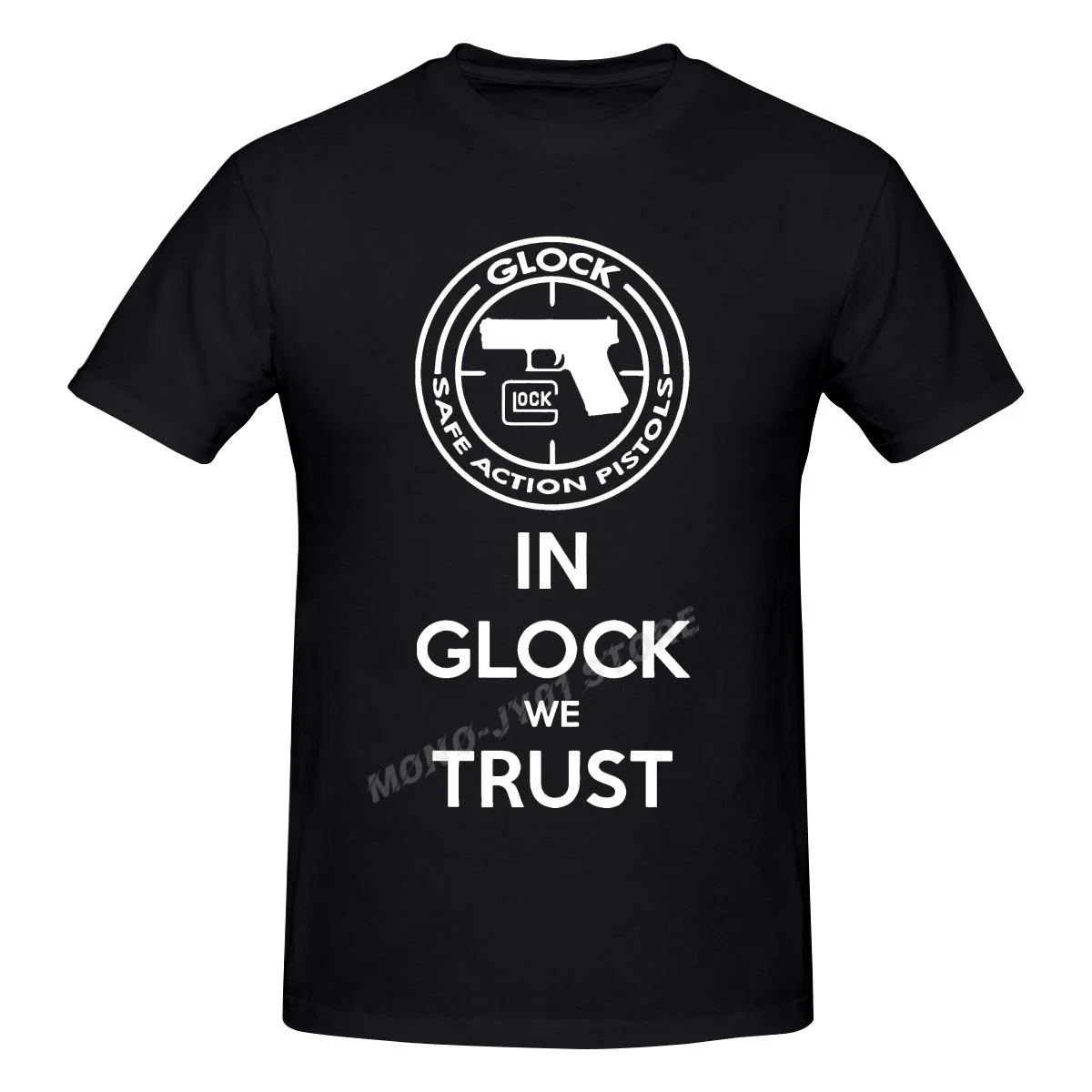 

Glock Handgun USA Logo T Shirt Men Streetwear Casual Short Sleeve Round Neck Cotton T-Shirt Summer Tops Tee Camisetas Hombre