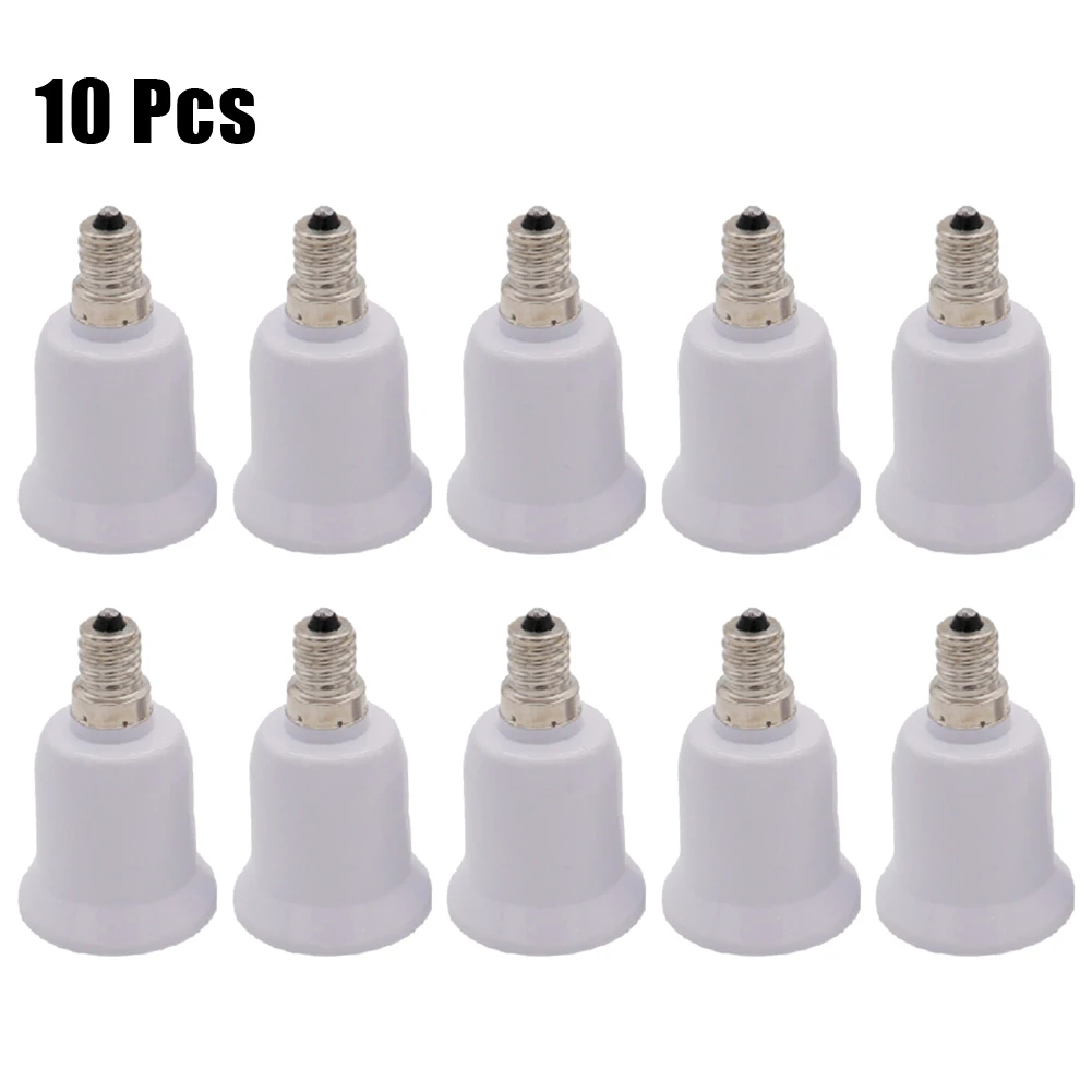 10Pcs E12 To E27 Lamp Socket Converter Light Bulb Holder Adapters Chandelier Convert Sockets LED Light Base Lighting Accessories