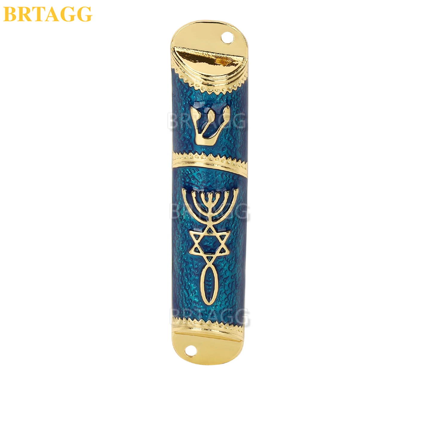 

BRTAGG Messianic Mezuzah Case, 11cm Height, Messiah Menorah Jewish Israel Gifts