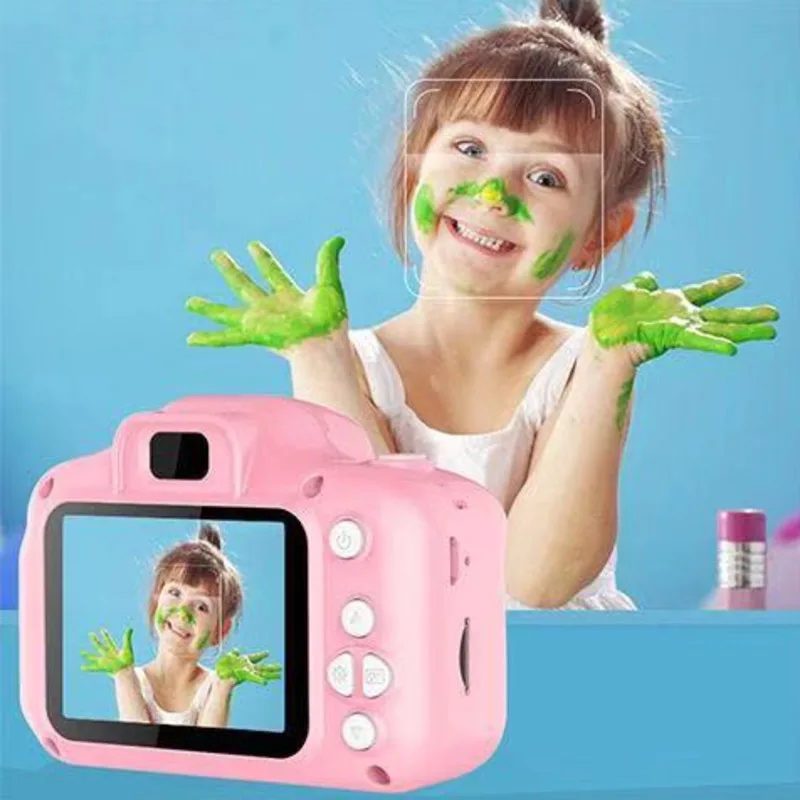 Mini Camera For Kids Photography HD Screen Children Digital Camera Video Recorder Camcorder Toys With 32G TF Card & Card Reader