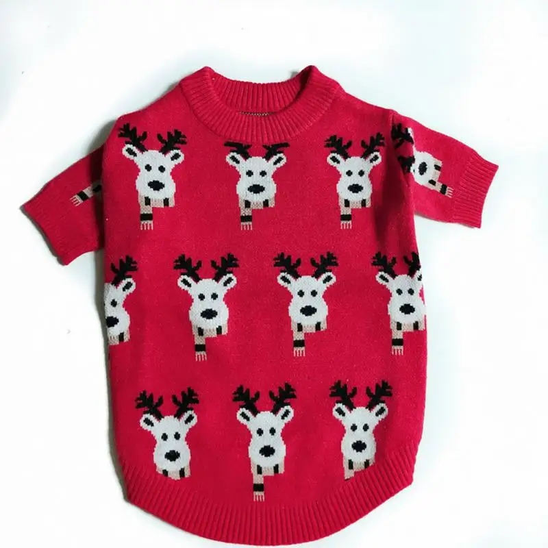 

Chrismas Dog Clothes For Small Medium Dogs Knitted Cat Sweater Pet Clothing For Chihuahua Bulldogs Puppy Winter Warm Sweater