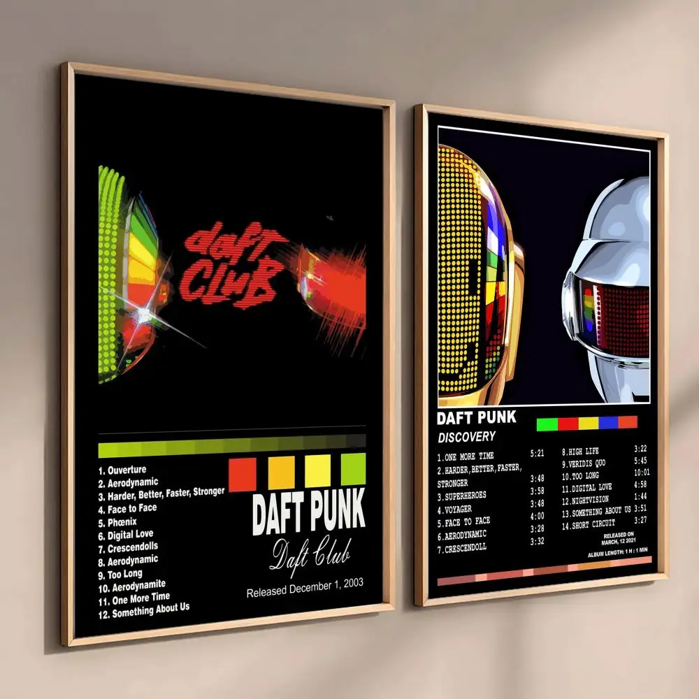 Фото Постер музыкальной группы D-Daft P-Punk, декоративные наклейки, настенное искусство, фото-дизайн для украшения дома, гостиной, прихожей №4