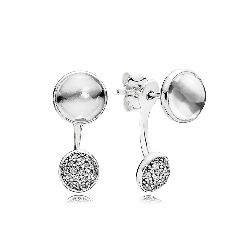 Pan The Same 925 Sterling Silver Crown Angel Wings Star Stud Fresh Dazzling Earrings |