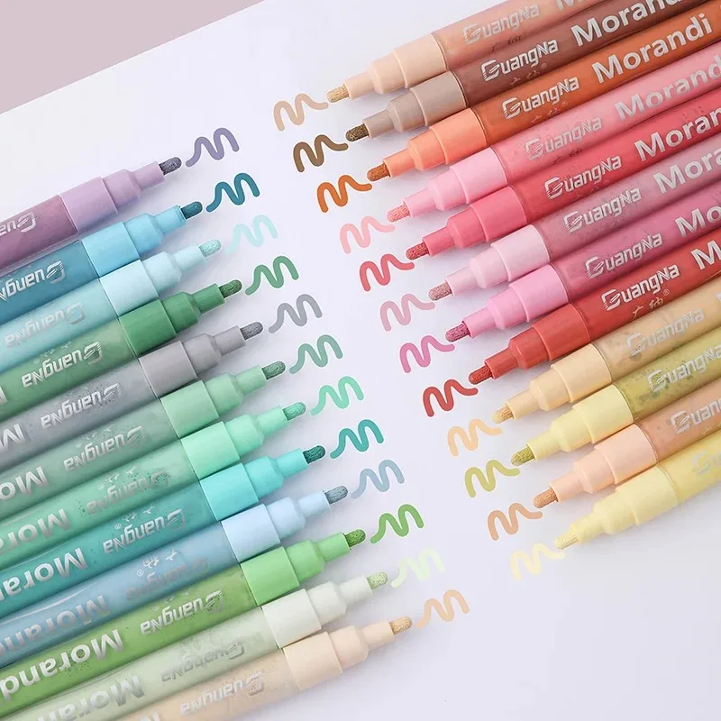 Marqueurs De живопись Acrylique Aux colors Morandi Stylos для ткани Rupestre Art Carte Exécutive