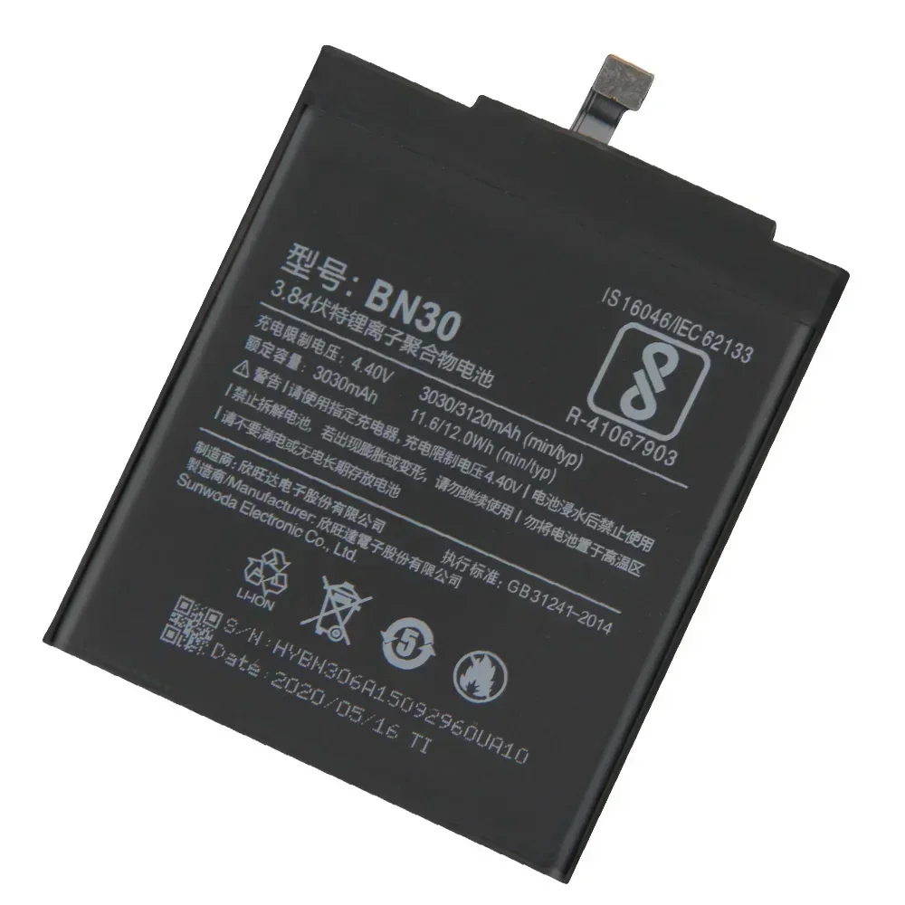 Фото Аккумулятор для телефона BN30 3030 мАч для Xiaomi Mi Redmi Hongmi 4A Redrice 4A, производство 2024 года, с инструментами для замены №3