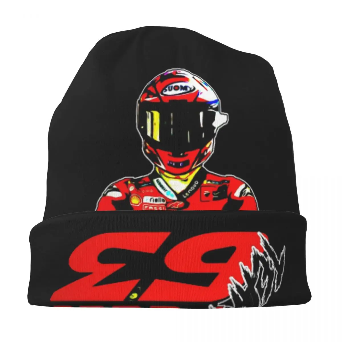 Pecco Bagnaia 63 теплая вязаная шапка в стиле хип-хоп осенне-зимняя уличная шапки для