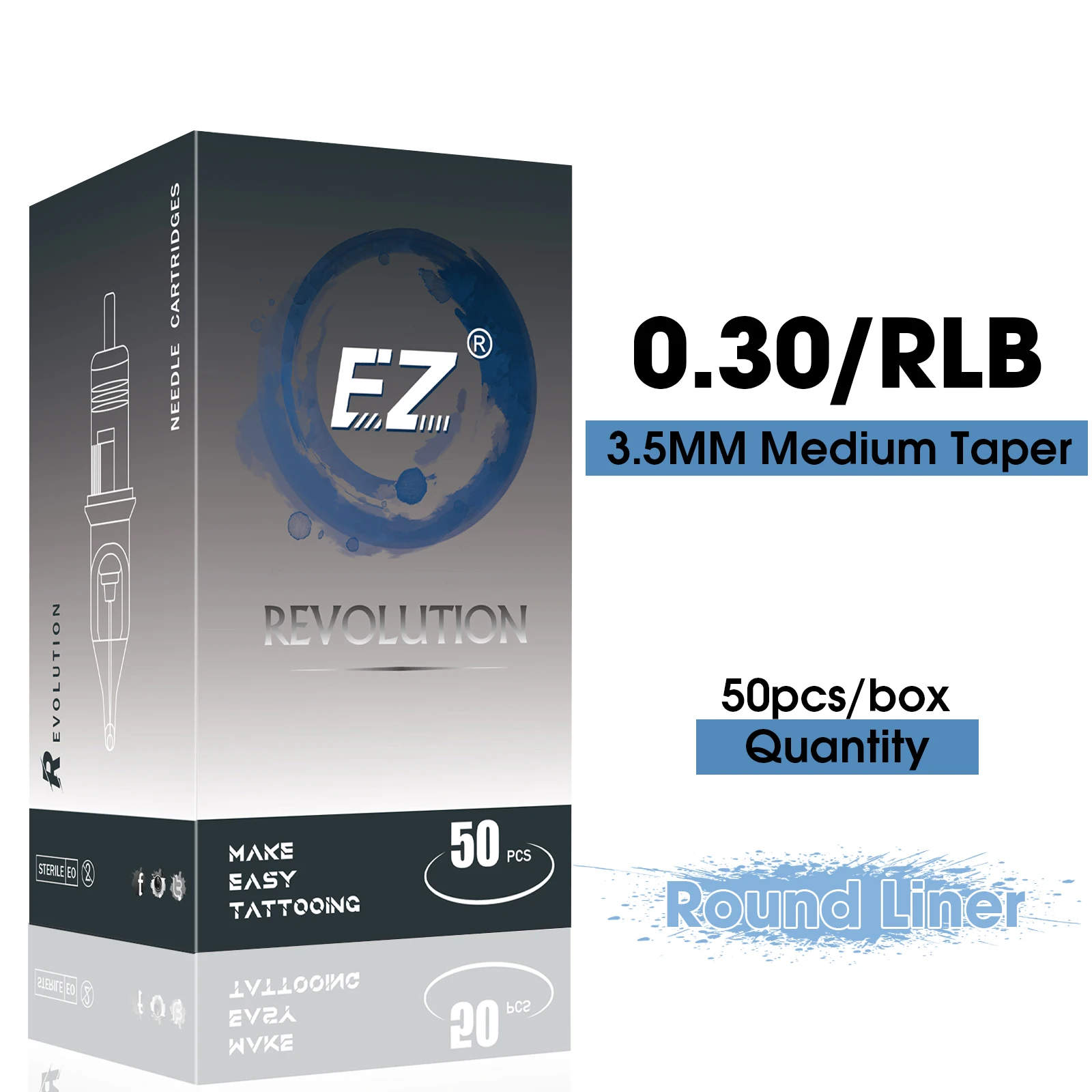 Иглы для татуировки EZ картридж круглый лайнер средний конус 3 5 мм