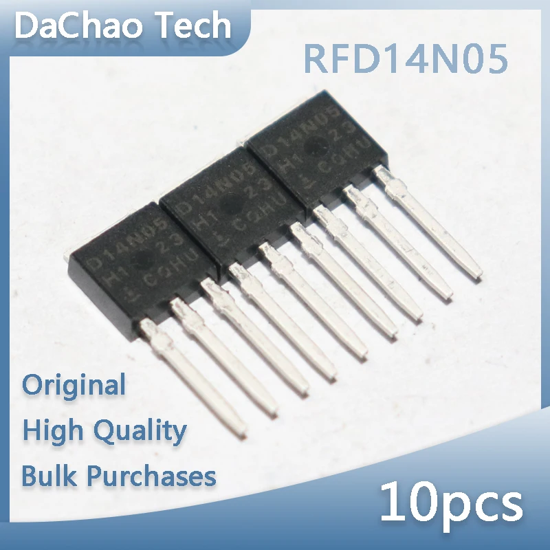 

10pcs RFD14N05 D14N05 14A 50V INTERSIL FET TO-251 Original New