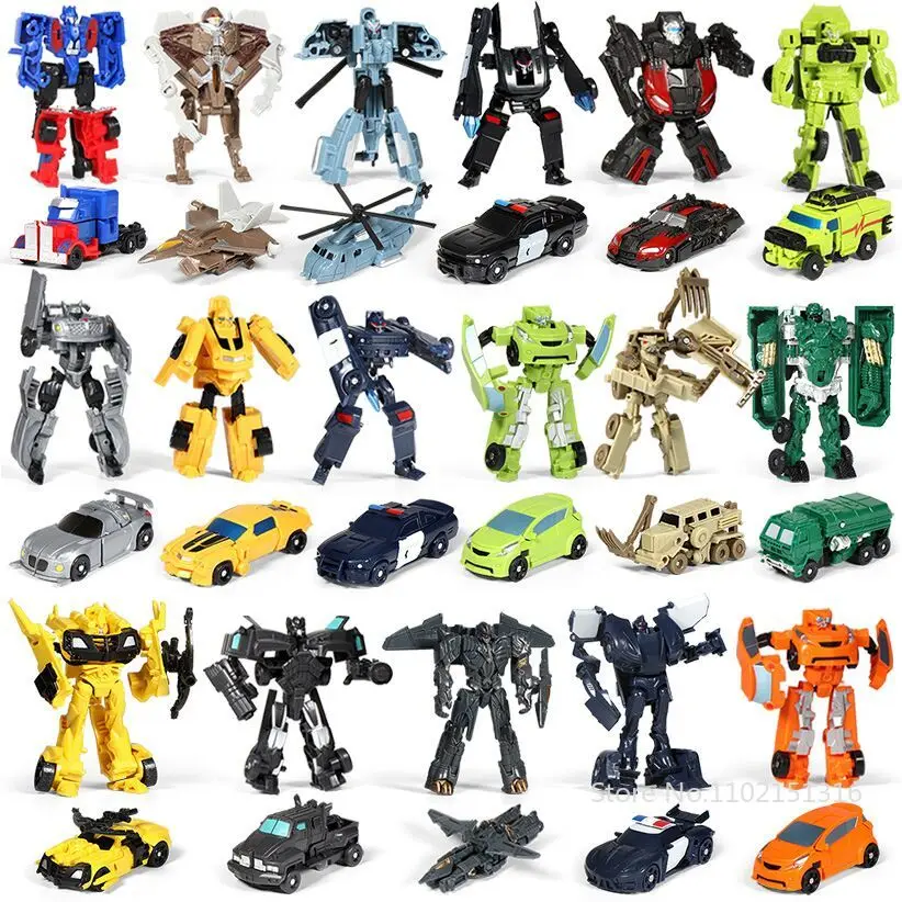 

Mini Transformation Cars Kid Classic Robot Car Toys Action & Toy Figures Plastic Deformation Boys Gifts for Children